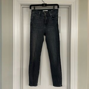 Fidelity Denim Gwen Crop High Rise Skinny Crop Silver Fox Sz 25